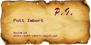 Pott Imbert névjegykártya